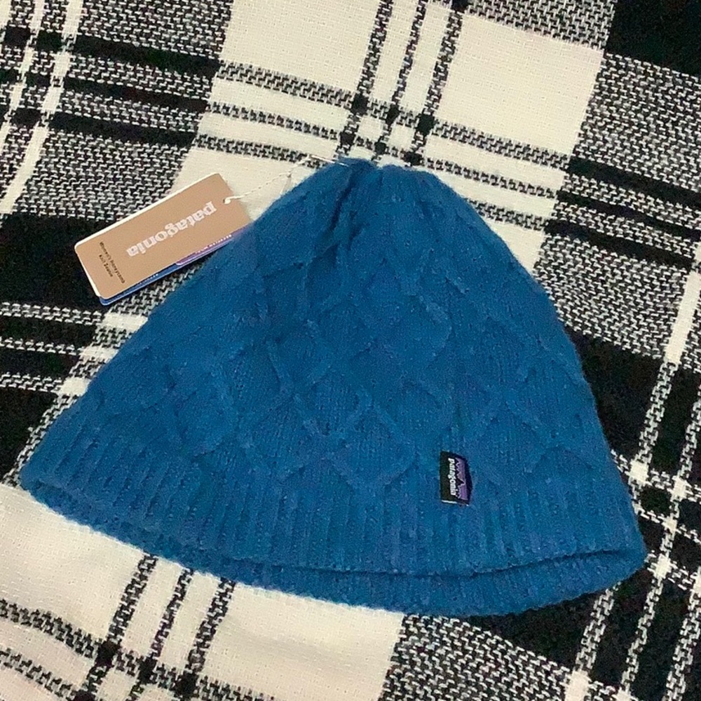 Patagonia Stellar blue Women’s honeycomb knit beanie